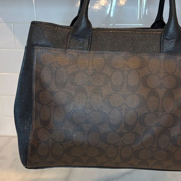 Coach Bag Purse Handbag Casey Tote In Signature Canvas Pocketbook Bag - Picture 5 of 16